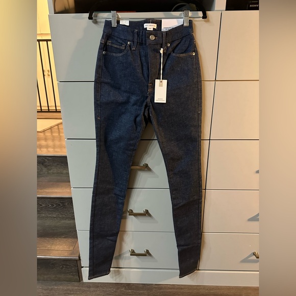 Good American Good Legs High Rise Skinny Jeans, size 6-12 Long, BNWT - Picture 4 of 9